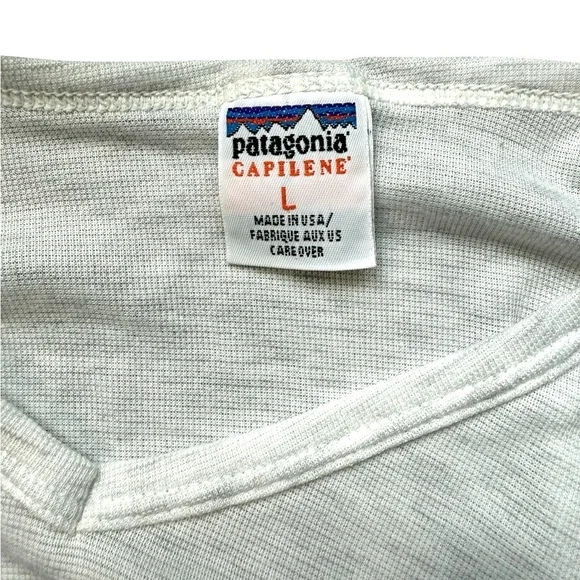 Patagonia Women’s Capilene Base layer Long Sleeve Top Size Large Light Gray - Picture 3 of 5